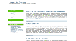 Desktop Screenshot of historyofpakistan.kamranweb.com
